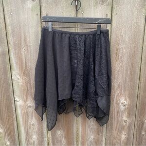 NWT Urban Outfitters Fairy Whimsy Goth Handkerchief Lace Mesh Skirt Small